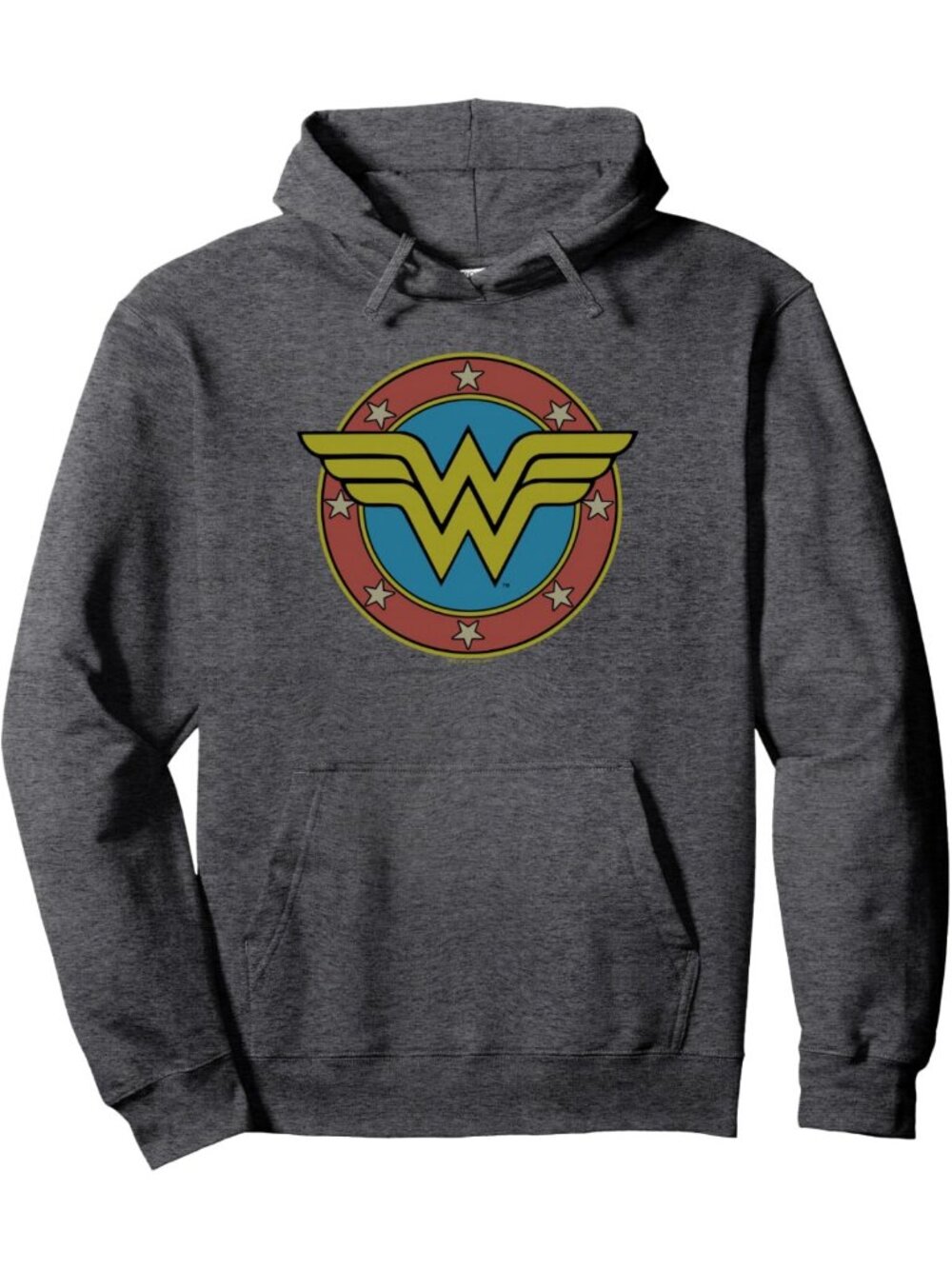 Vintage Wonder Woman Emblem Hoodie | Cozy Pullover Sweatshirt for Fans